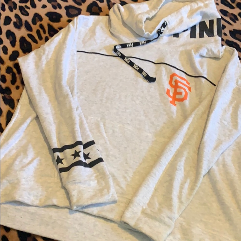 VS PINK SF GIANTS COWL NECK PULLOVER